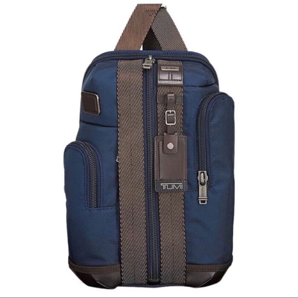 Tumi Other - Men’s TUMI Higgins Crossbody Sling Backpack Navy Blue